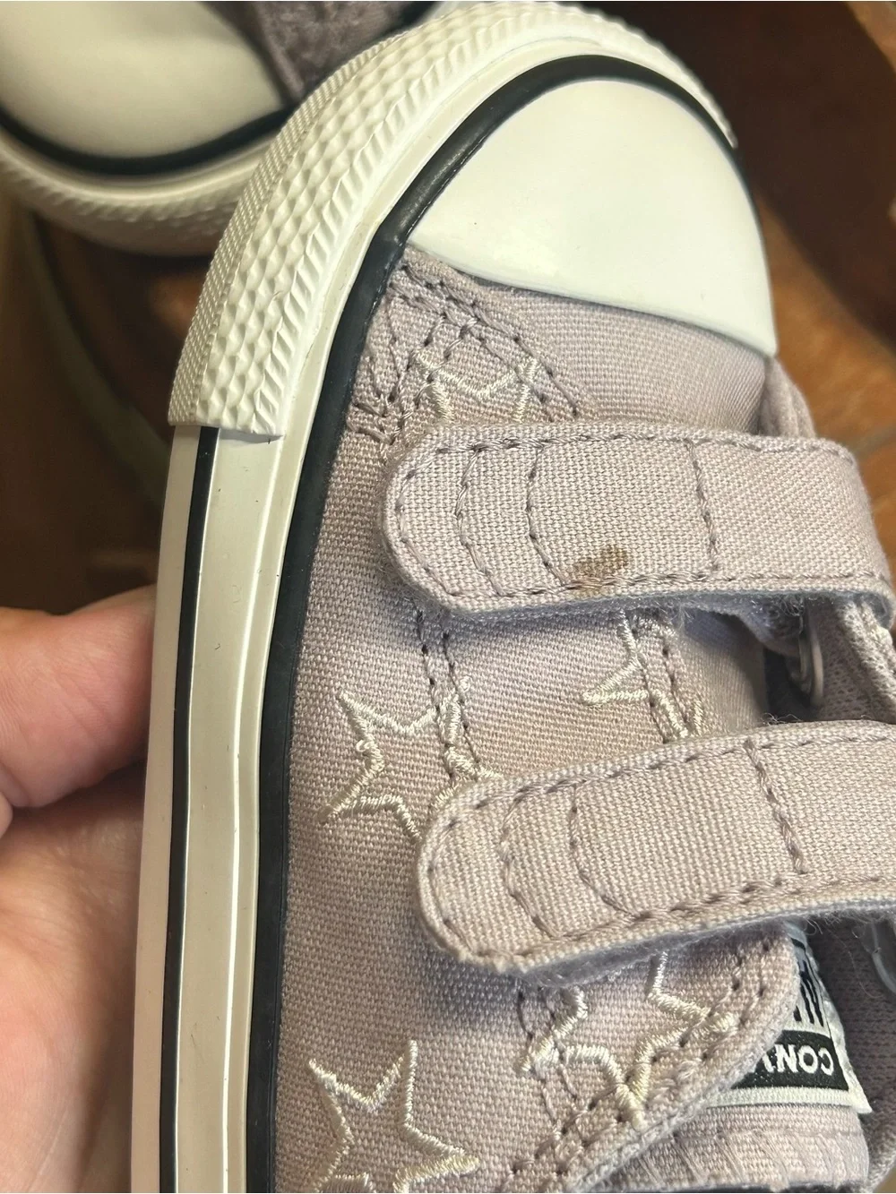 Converse baby Lavender Star Velcro Sneakers